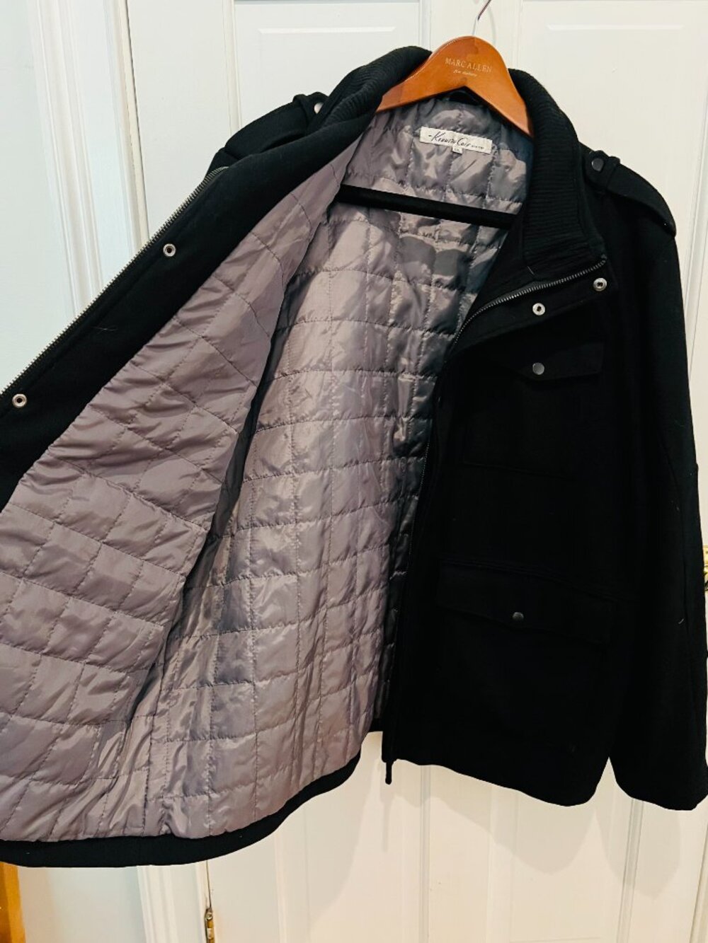 Kenneth Cole New York Black Men’s Coat with zipper and snap buttons Size XXL - Picture 9 of 16
